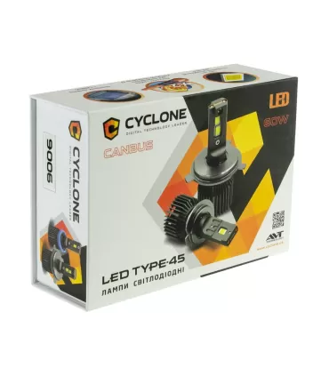 LED лампа CYCLONE H4 H/L 6000K type 45