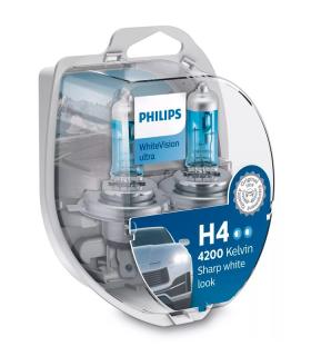 Philips WhiteVision ultra +60% H4 4200K (12342WVUSM)
