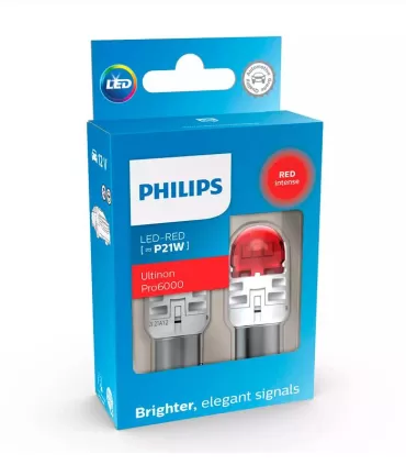 Philips LED Red Ultinon Pro6000 P21W 12V (11498RU60X2)