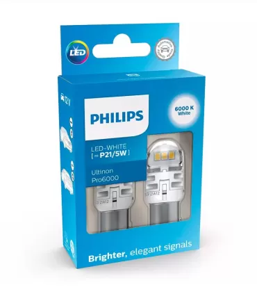 Philips LED white Ultinon Pro6000 P21/5W 12V BAY15d (11499CU60X2)