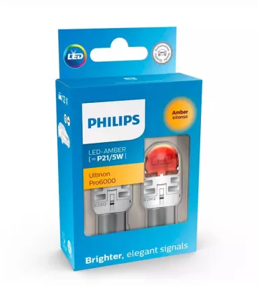 Philips LED amber Ultinon Pro6000 P21/5W 12V BAY15d (11499AU60X2)