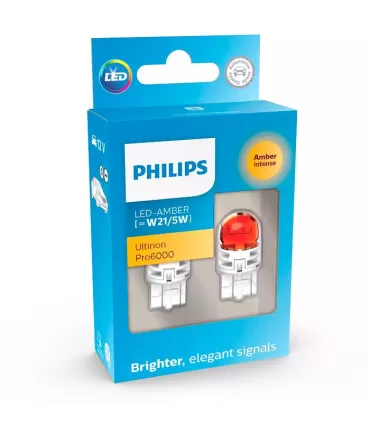 Philips LED Amber Ultinon Pro6000 W21/5W 12V W3x16q (11066AU60X2)