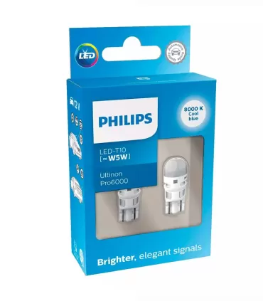 Philips LED білий Ultinon Pro6000 T10 W5W 8000K (11961XU60X2)