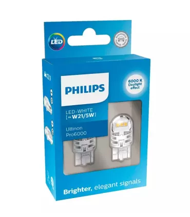 Philips LED white Ultinon Pro6000 W21/5W 12V W3x16q (11066CU60X2)