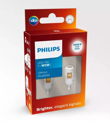 Philips LED білий Ultinon Pro6000 W5W 24V 6000К (24961CU60X2)