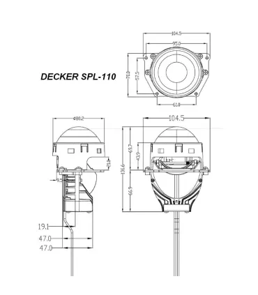 Decker SPL-110 3" 6000K 55W