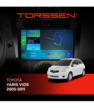 Штатная магнитола Torssen 2K Toyota Yaris Vios 05-11 black F98256 4G Carplay DSP