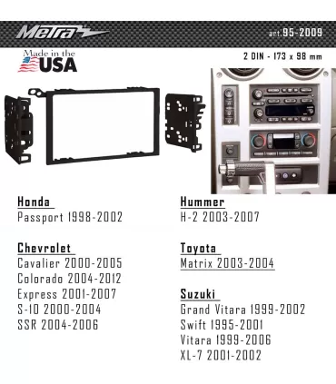 Переходная рамка Metra Chevrolet, Caddilac, Suzuki Multikit (95-2009)