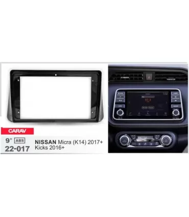 Переходная рамка Nissan Micra, Kicks Carav 22-017