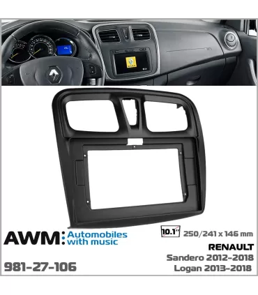 Переходная рамка AWM Renault Dacia Logan, Sandero (981-27-106)