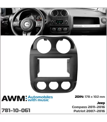 Перехідна рамка AWM Jeep Compass, Patriot (781-10-061)