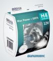 Автолампи Brevia Max Power + 100% H4